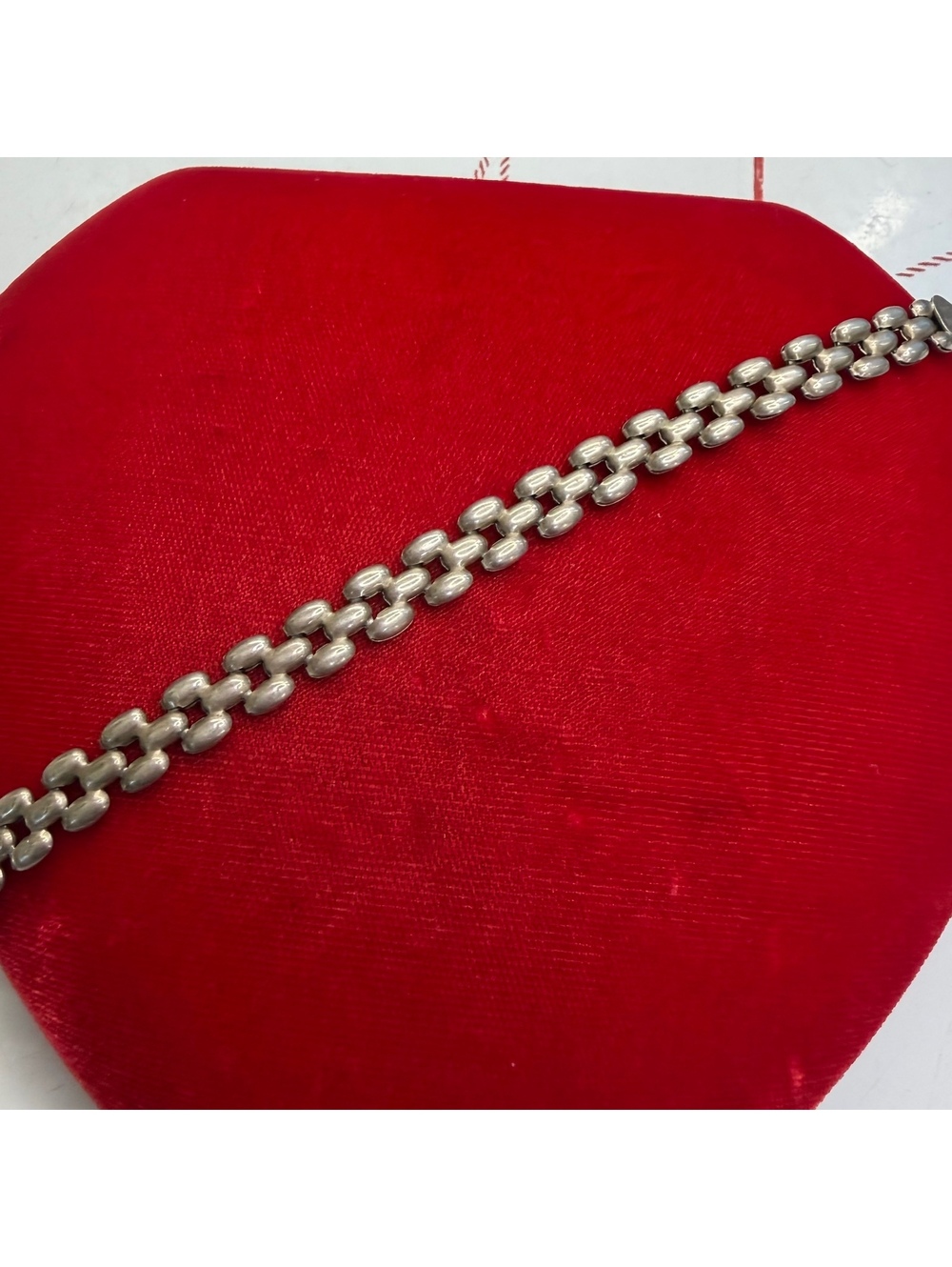 Sterling silver panther link bracelet Vinatge 90s
